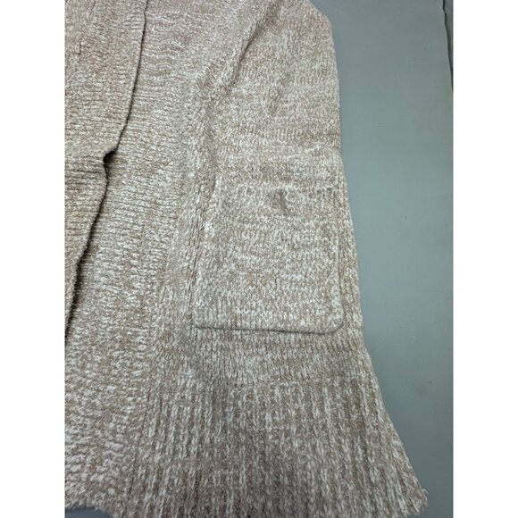 loft Sleeveless Beige Open Front Knit Cardigan With Pockets Women Size S READ - Picture 3 of 11